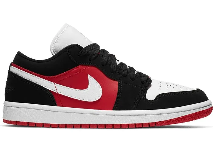 Jordan 1 Low Black White Gym Red Bulls (W) Star Edge French Soft