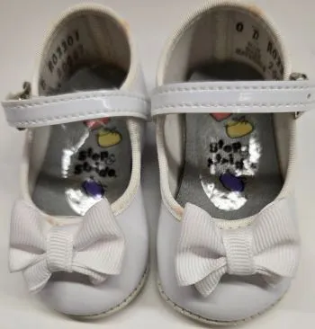 Ranee -- Infant's Mary Jane Strap Shoe -- White Patent Quick Drying Work Commute