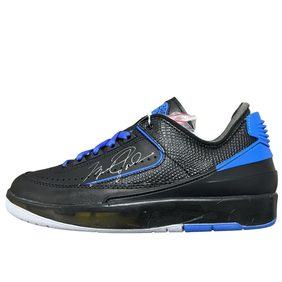 Feather Light Cold Weather Comfort Ankle Nike Air Jordan 2 Low SP Off-White Black Blue
