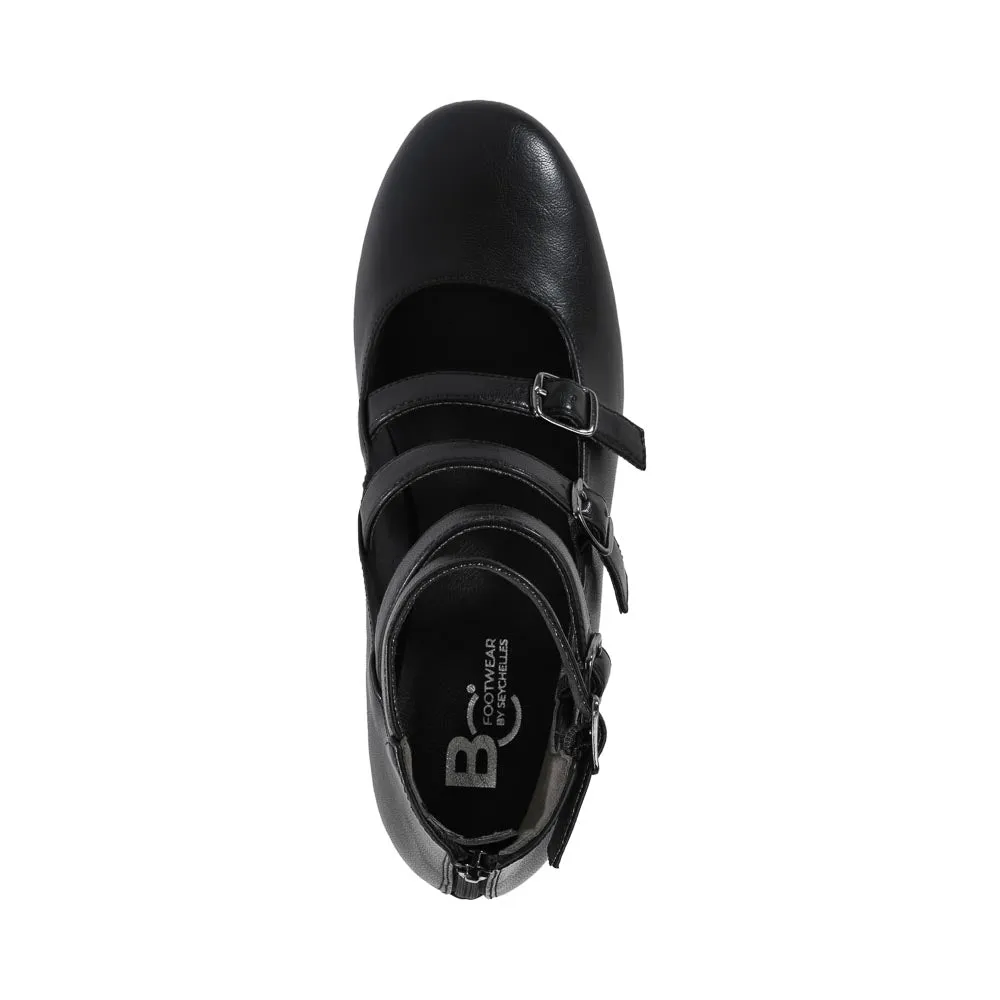 Quick Pack Heart Glow Tap Dance Heel in Black from BC Footwear