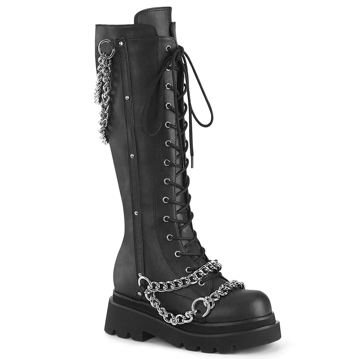 RENEGADE-215-1 Black Vegan Leather Color Mix