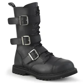 RIOT-12BK Black Vegan Leather School Style