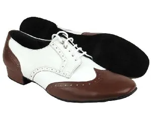 Island Step Soul Step Roberto ?C Men's Standard Ballroom Oxford -- -- Dark Tan/White