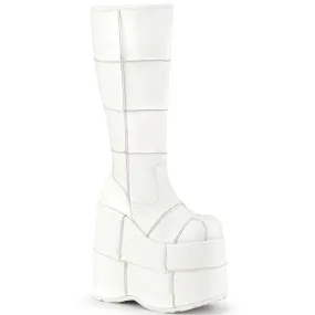 Long Walk Path Free STACK-301 White Vegan Leather