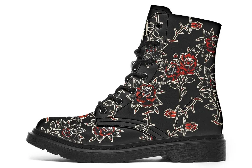 Shockproof Rose Pattern Boots
