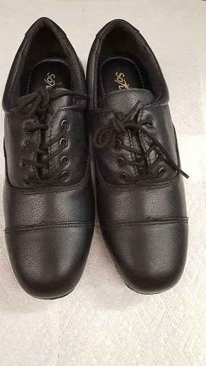 Roy -- Men's Cap Toe Ballroom Oxford -- Black Skin Soft Comfort Upper
