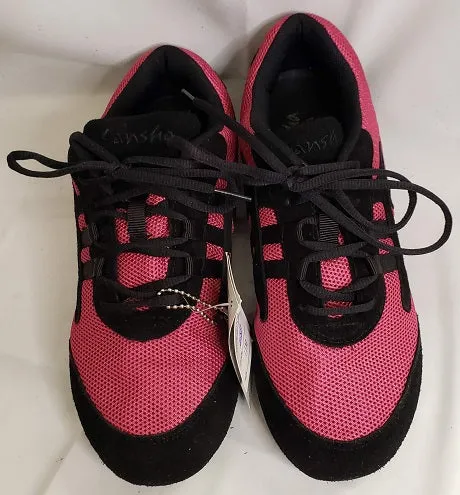Pack Safe Salsera -- Full Suede Sole Dancesneaker -- Fuschia/Black