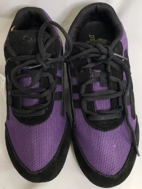 Salsera -- Full Suede Sole Dancesneaker -- Purple/Black Beach Vibe Sweat Resistant Comfort Seekers