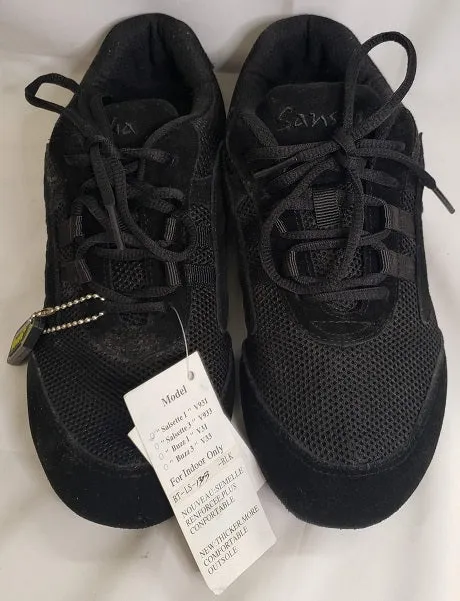 Padded Comfort Wellness Seekers All Day Weekend Warriors Salsero --  Full Suede Sole Dancesneaker -- Black