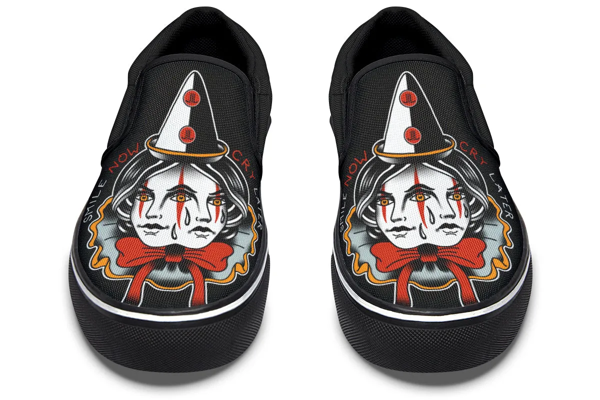 Smile Now Cry Later Slip On Shoes City Run Scandi Clean