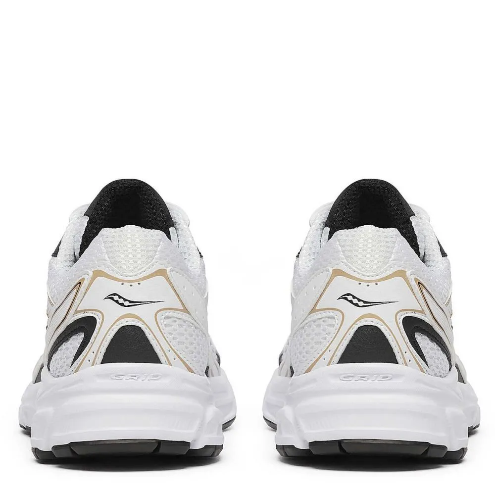 Sun Glow Street Cool Saucony Women's Ride Millennium in White/Gold/Black