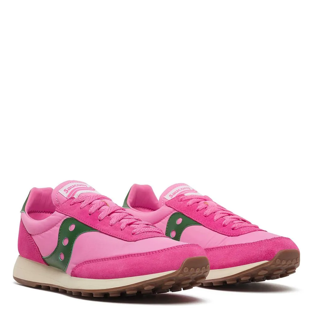 Saucony Women's Trainer 80 in Pink/Forest Heart Glow Mind Ease