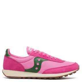 Saucony Women's Trainer 80 in Pink/Forest Firm Edge