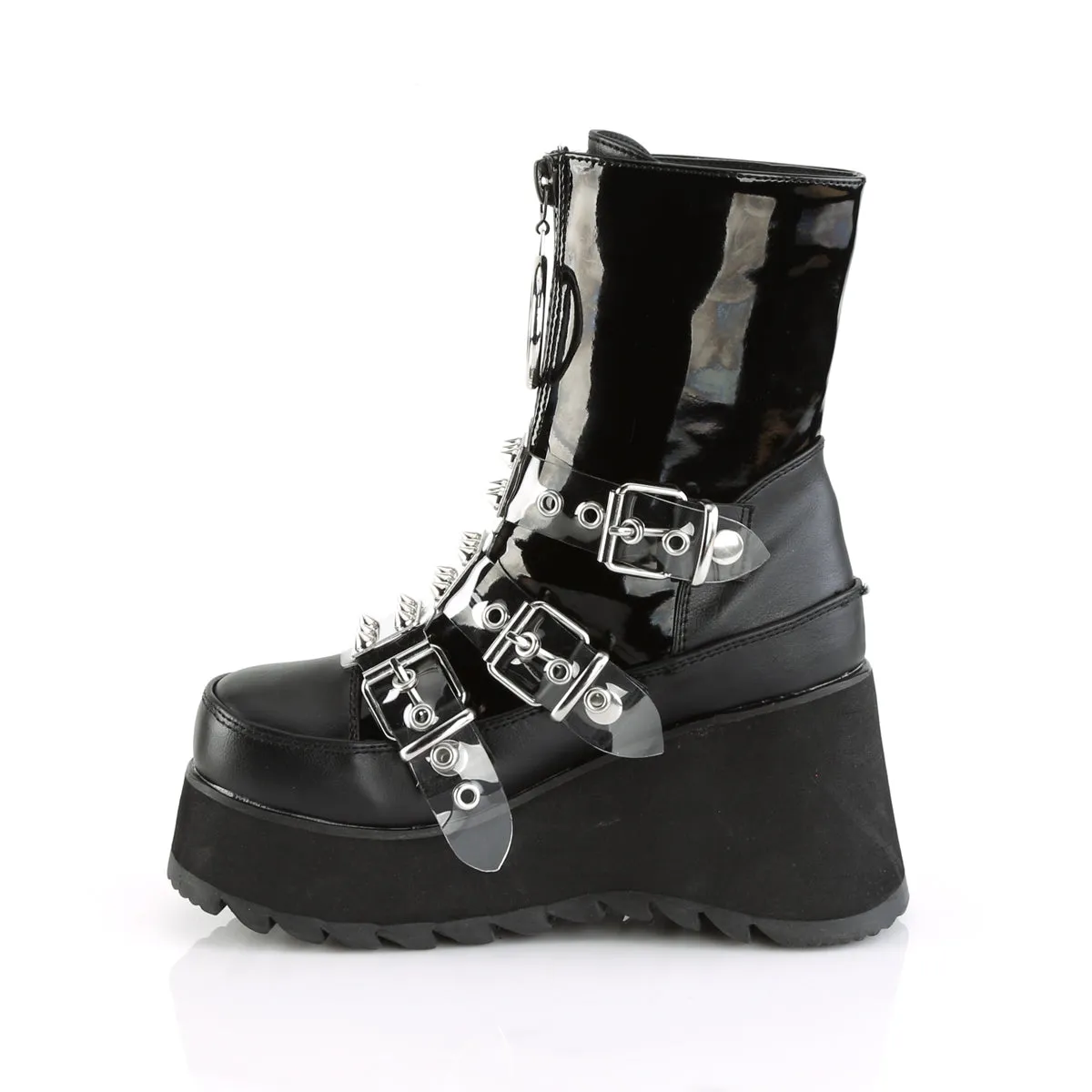 Earth Mood SCENE-51 Black Patent-Black Vegan Leather