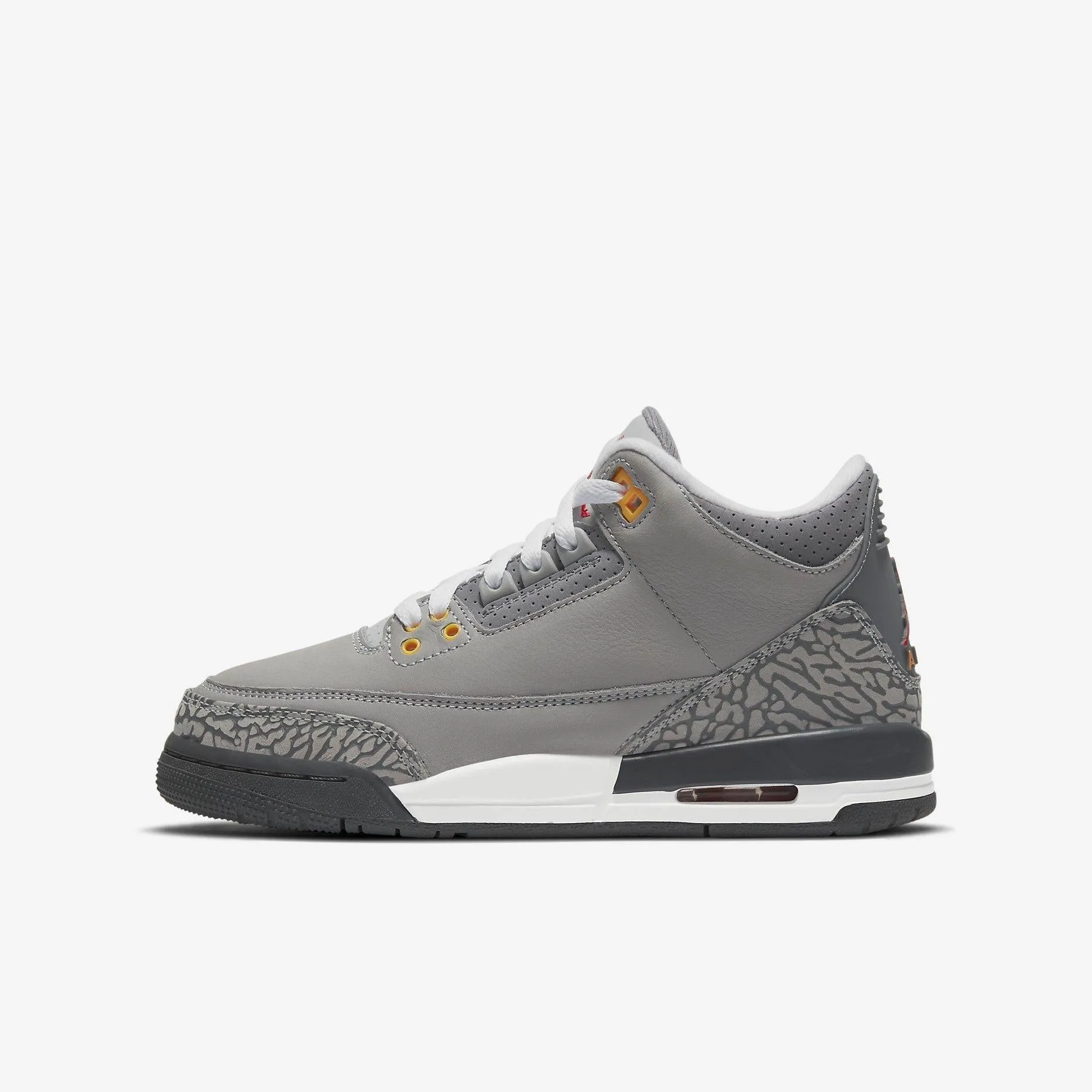 (GS) Air Jordan 3 Retro 'Cool Grey' (2021) 398614-012 orthopedic insole Vegan Leather