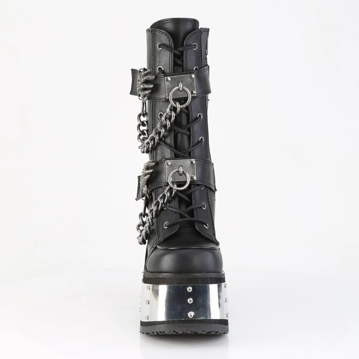 Petite Fit CAMEL-120 Black Vegan Leather