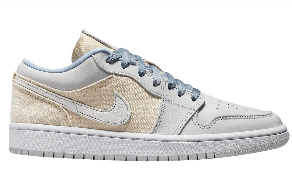 Jordan 1 Low Canvas Grey Cream (W) Travel Light