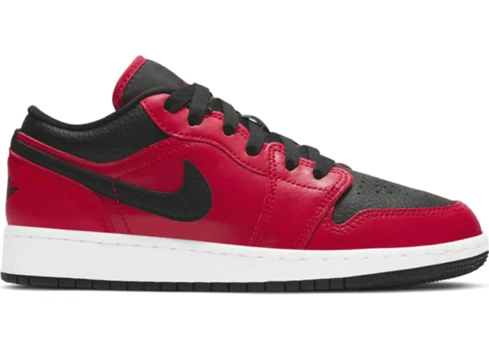 Jordan 1 Low Gym Red Black Pebbled (GS) Fit