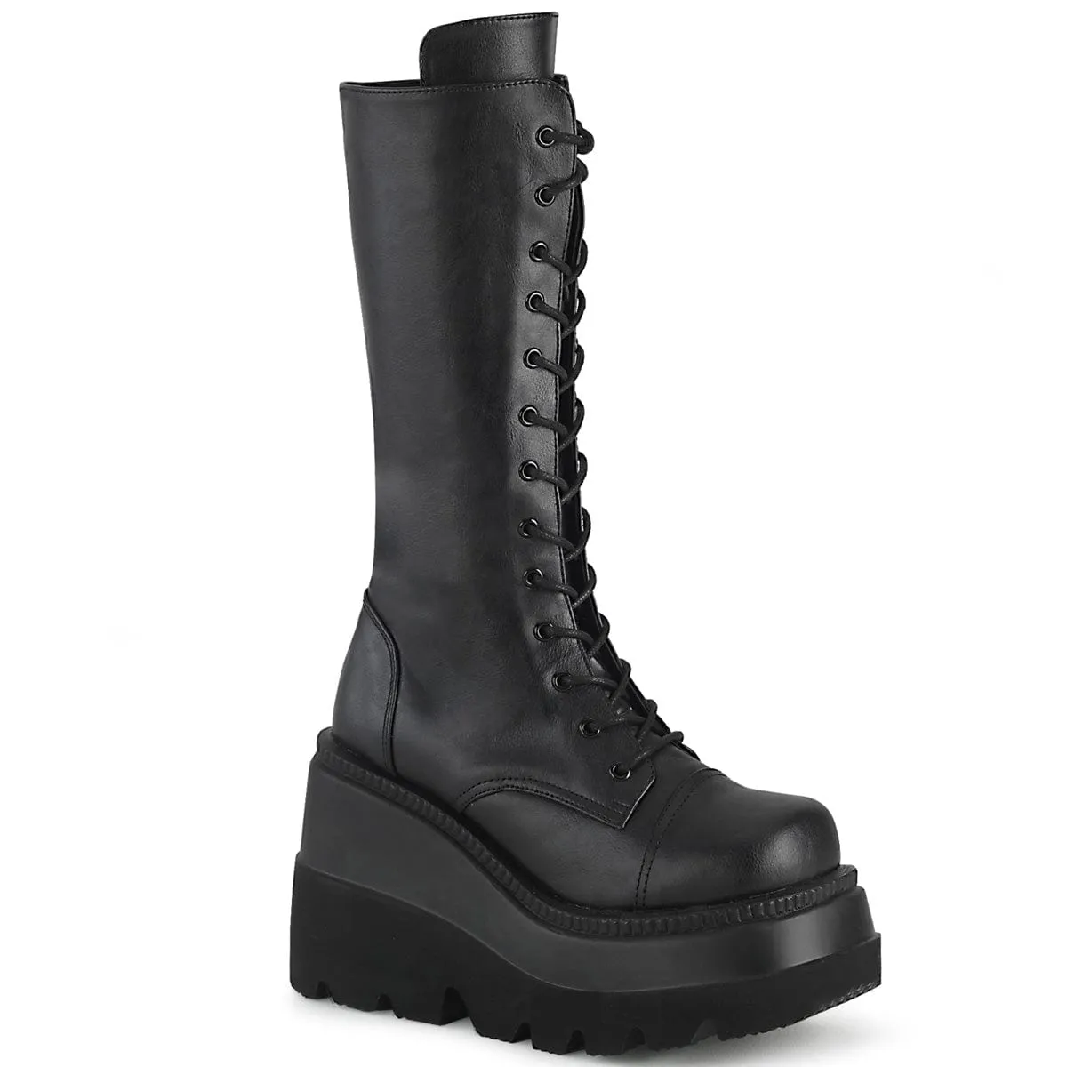 SHAKER-72 Black Vegan Leather Functional Stable Step