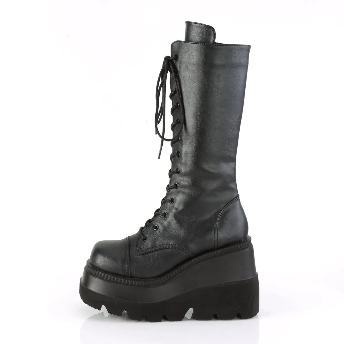 SHAKER-72 Black Vegan Leather Daily Essential Walking