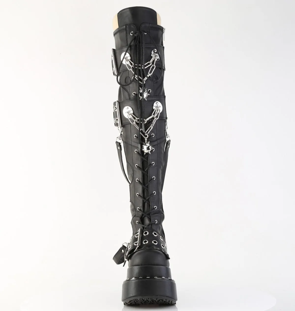 BEAR-316 Black Vegan Leather Park Step