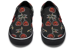 Skull Cherry Slip On Shoes Neutral Base Power Grip