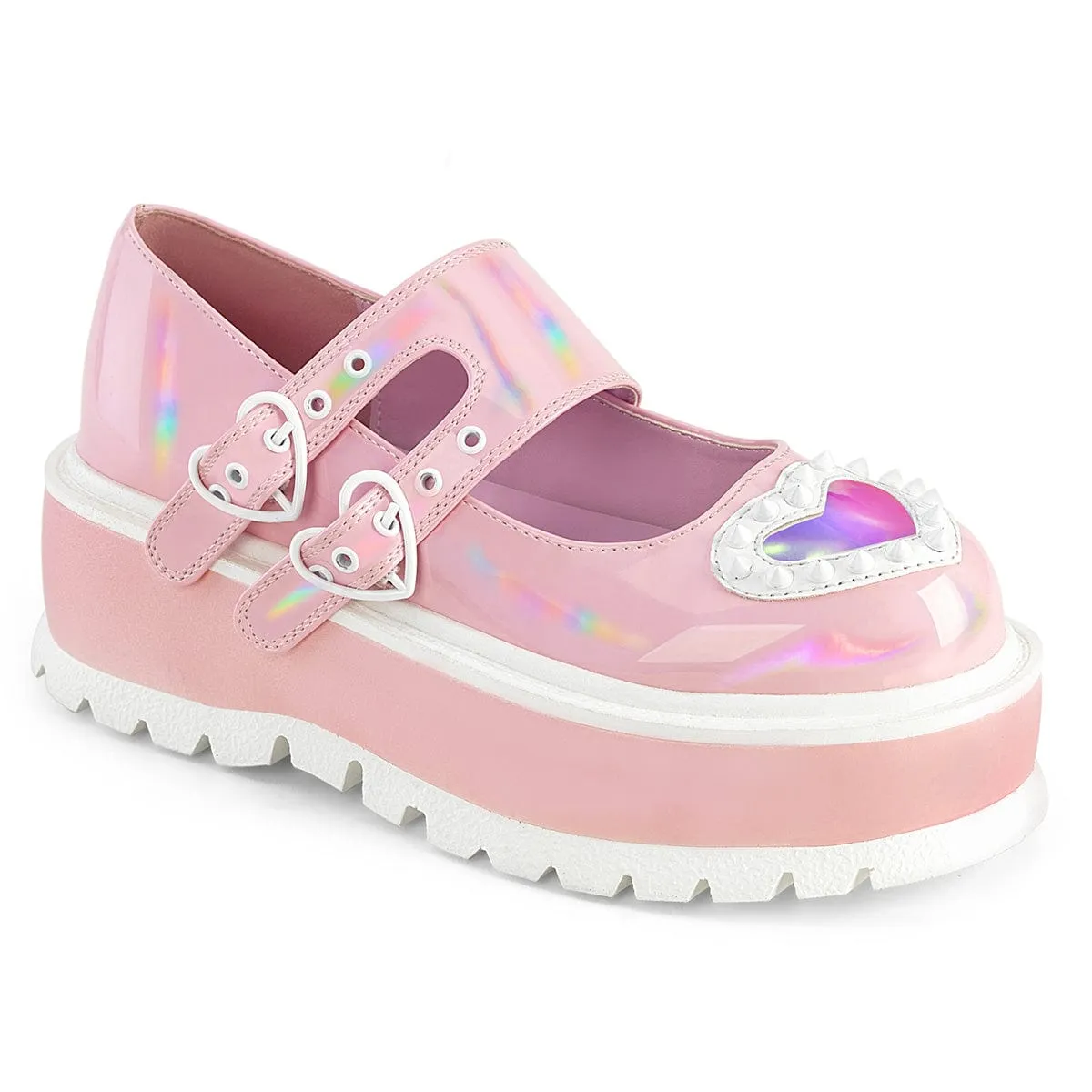 SLACKER-25 Baby Pink Hologram Patent Family Fit Skate Cool