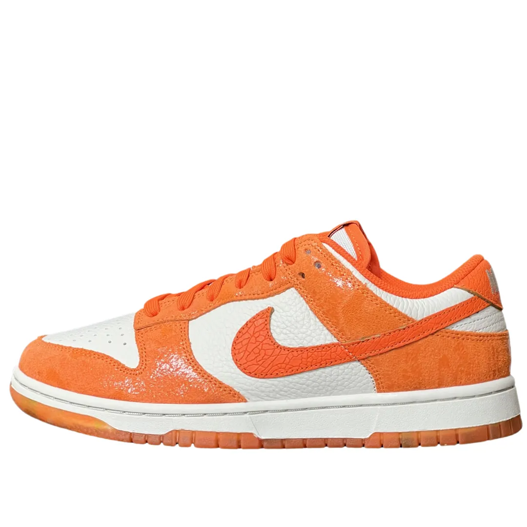 WMNS Nike Dunk Low Cracked Orange Supportive Clean White
