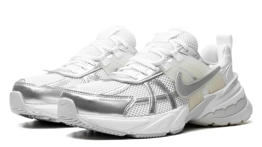 Lace Up Nike V2K Run Metallic Silver White (Women's)