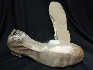 Veena -- Full Sole Liturgical Shoe, Suede Sole -- Gold Cosmic Glow