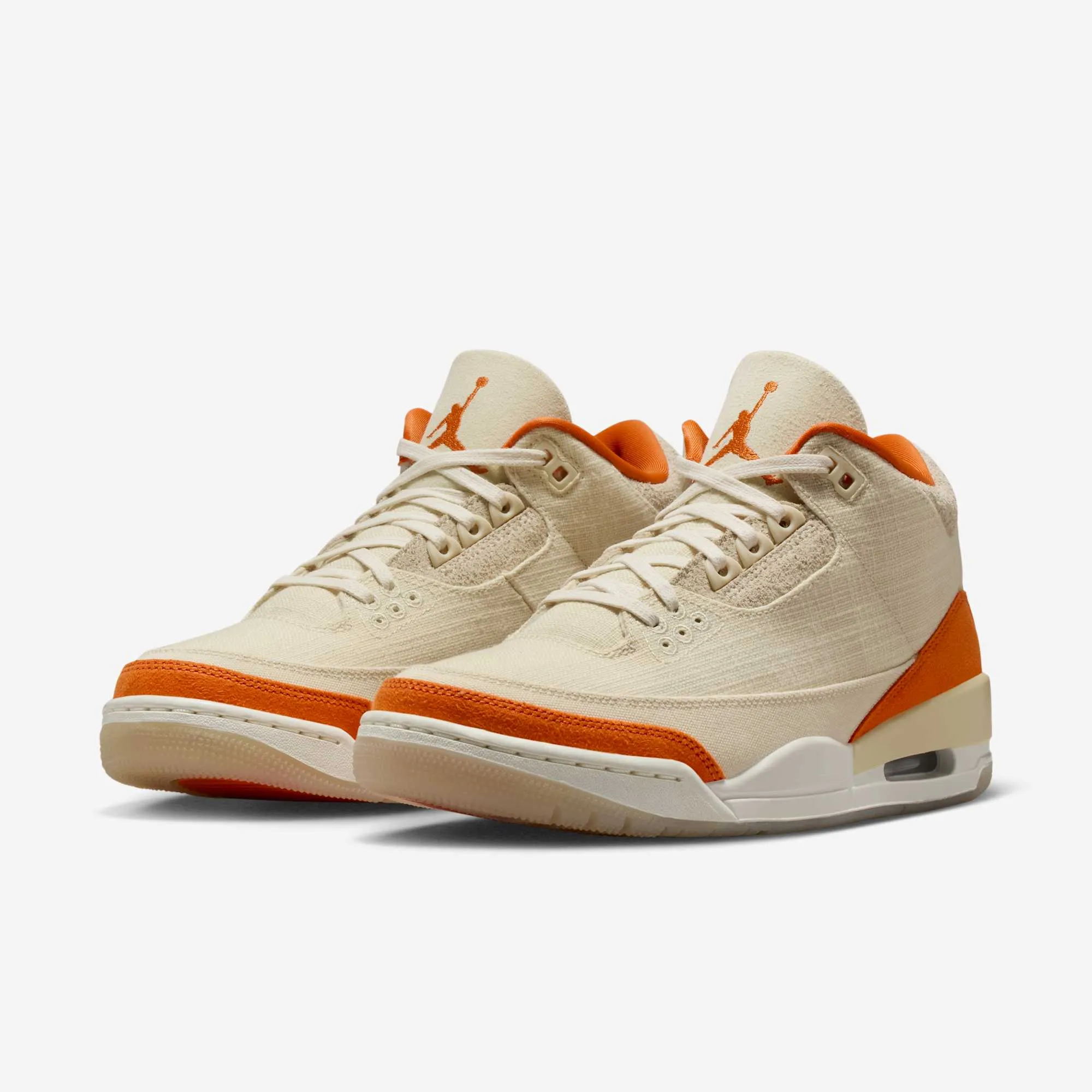 Orthotic Compatible Footbed Natural Walk (Women's) Air Jordan 3 Retro TEX 'Starfish / Orange Trance' (2025) IH7694-200 Chill Comfort Mesh