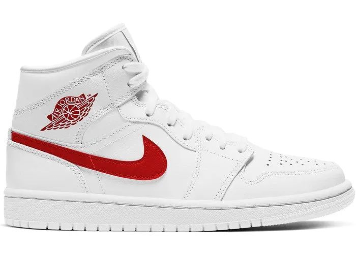 Jordan 1 Mid White University Red Meadow Glow Air Boost