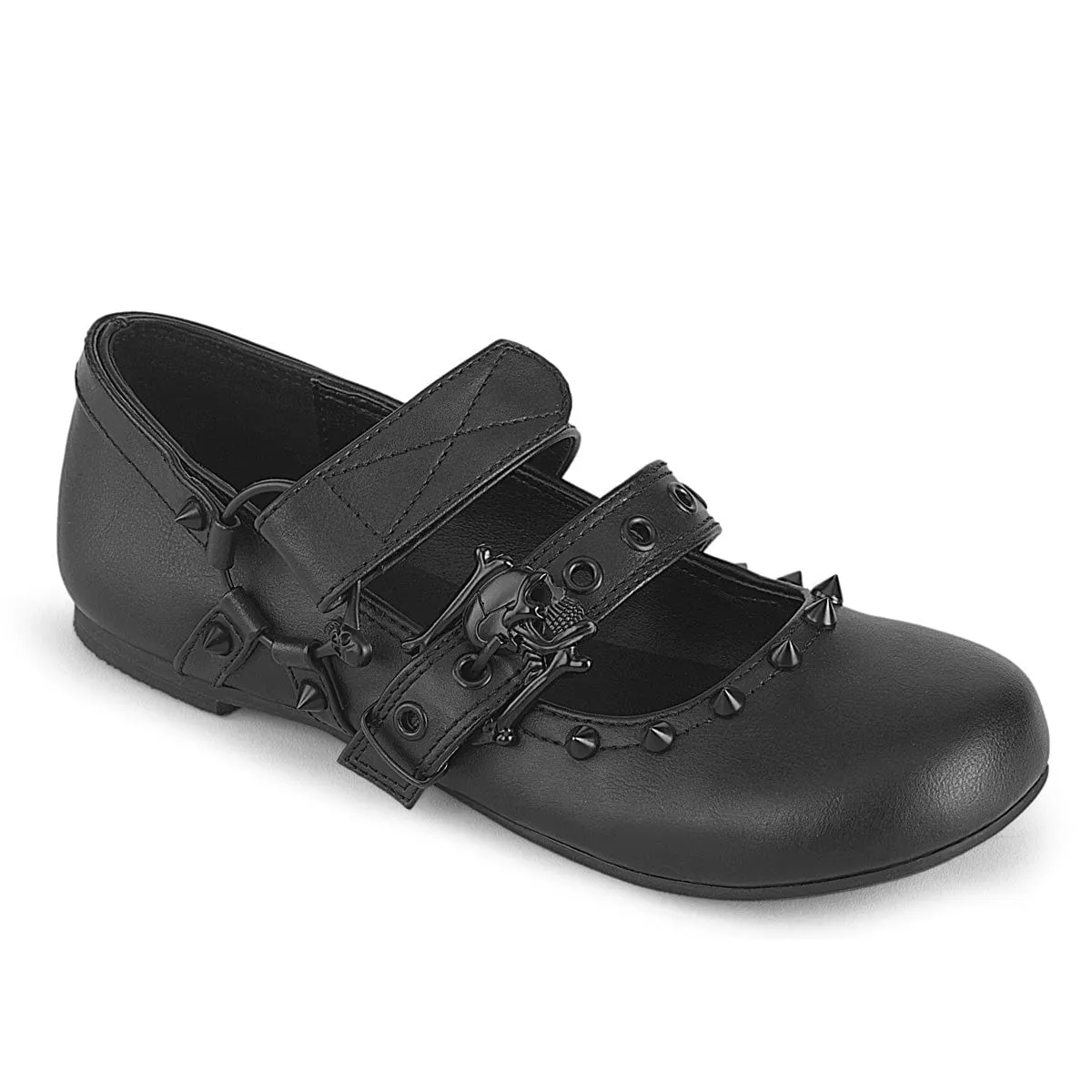 Play Mode Desert Run DAISY-08 Black Vegan Leather Flats