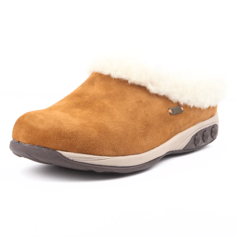 Non Slip Standing Workers Lift Up Scarlett Women's Genuine Sheepskin Clog Slipper