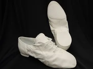 Women's Jazz Soft -- Split Sole Jazz Oxford -- White Trail Ease Sky Light