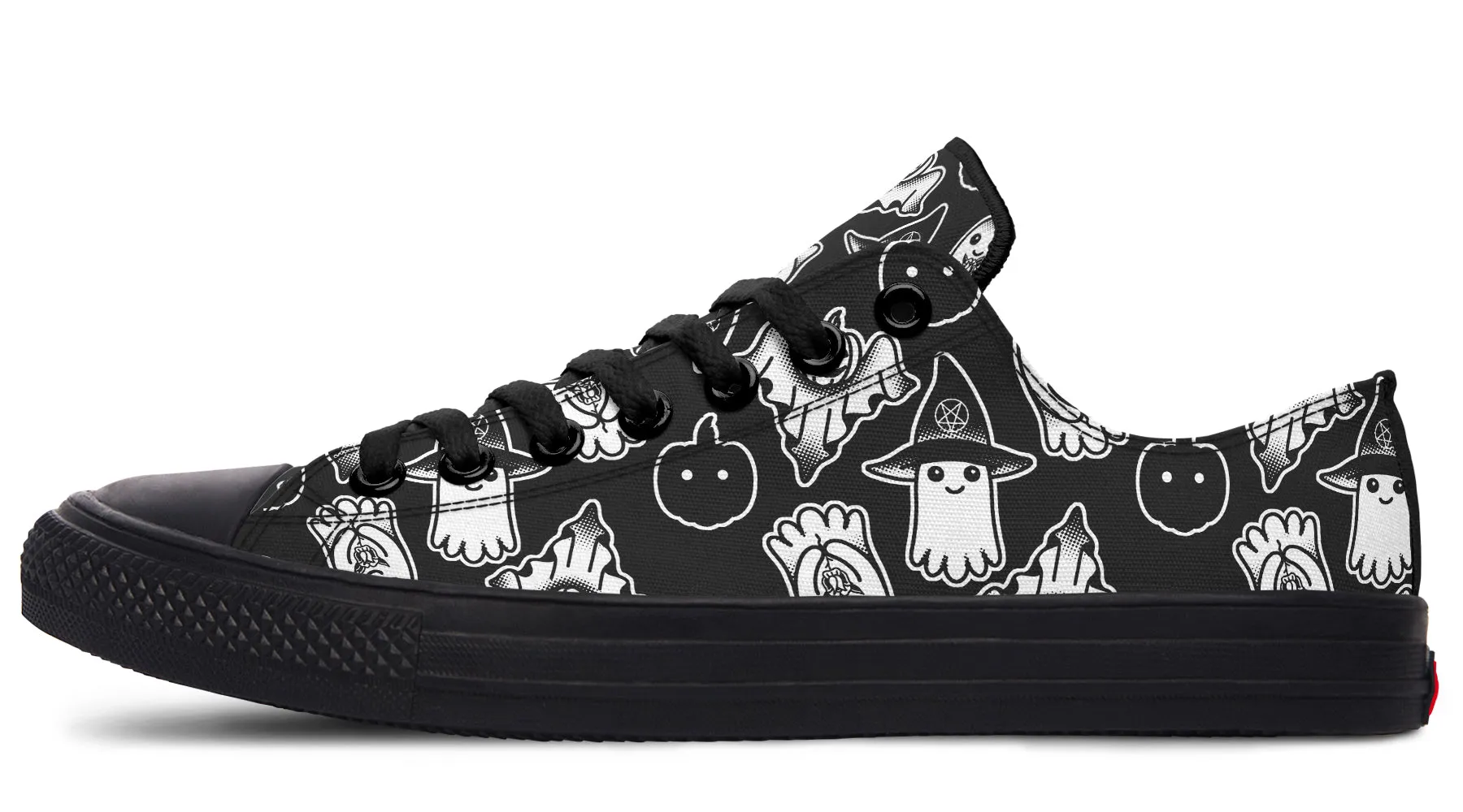 Comfort Curve School Day Spooky Ghost Low Tops
