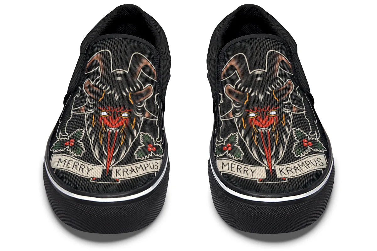 Merry Krampus Slip On Shoes Durable Fabric Joy Step