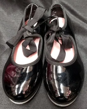 Stone Glam Lindy -- Children's Economy Tap Shoes -- Black Patent