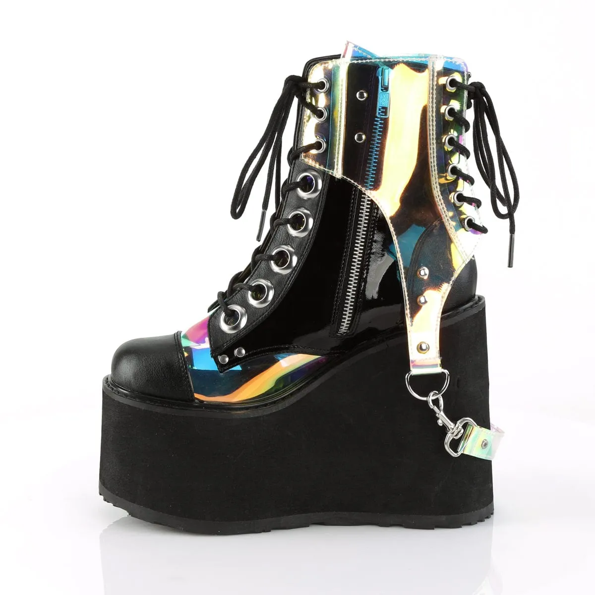 Rock Guard SWING-115 Black Mirror Ankle Boots