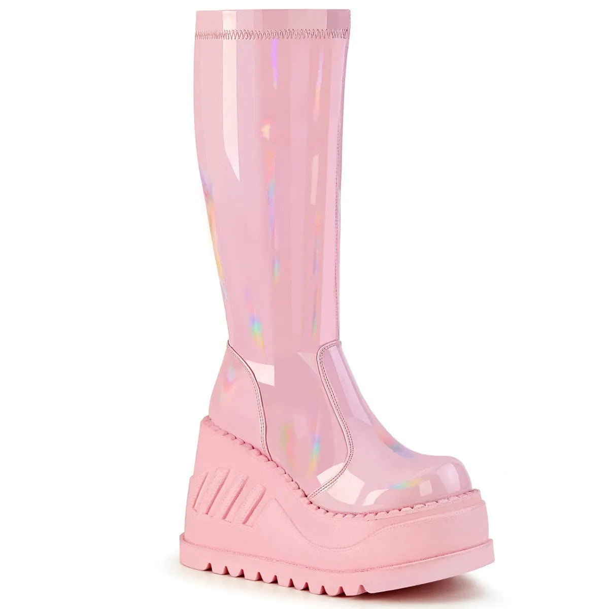 Tech Glow STOMP-200 Baby Pink Hologram Stretch Patent