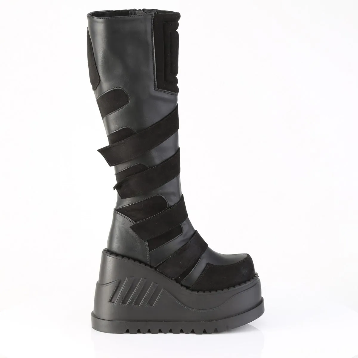 Soul Walk Rain Guard STOMP-228 Black Vegan Leather Knee High Boots