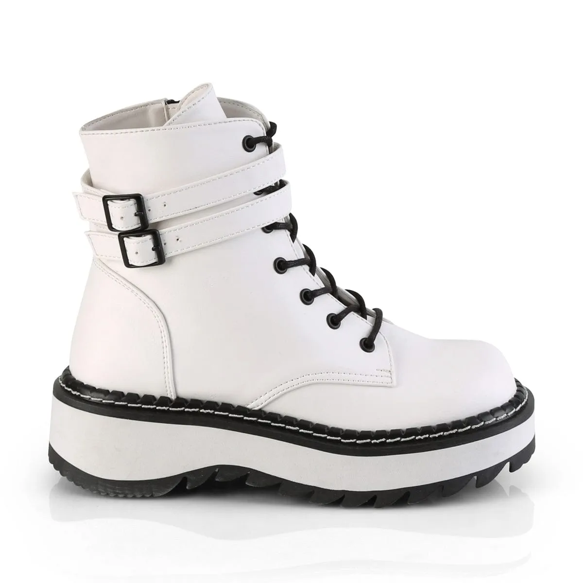 Winter Base Hot Pick LILITH-152 White Vegan Leather