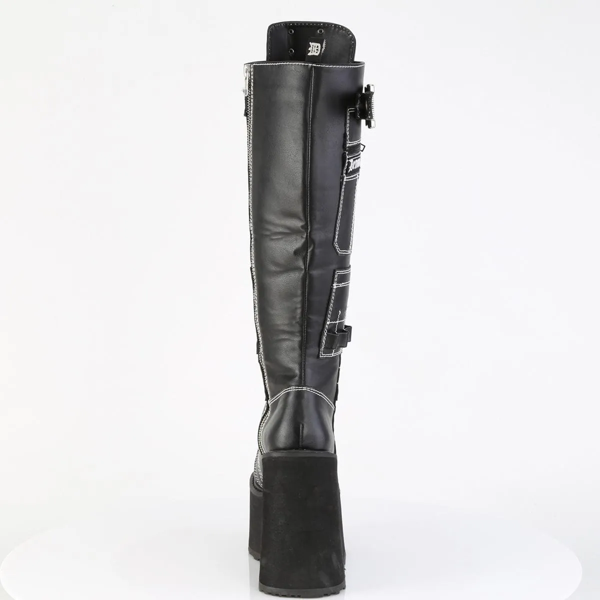 Peak Mode Celebrity Vibe SWING-260 Black Vegan Leather Knee High Boots