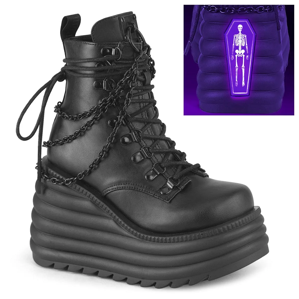 Gym Life Firm Lock MORTE-65 Black Vegan Leather