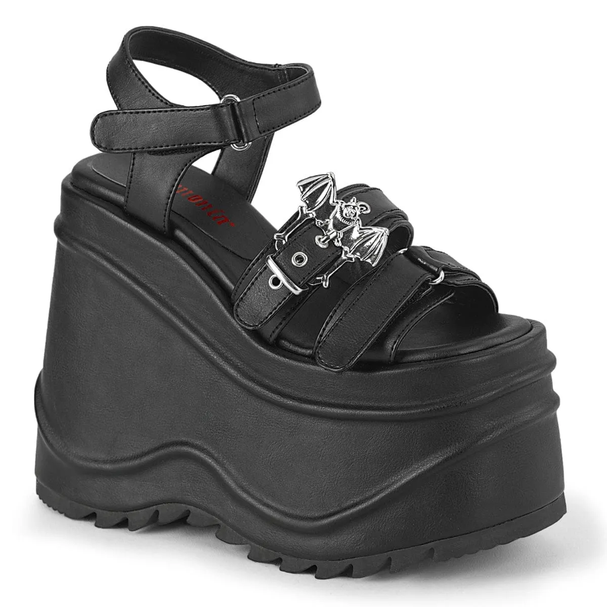 WAVE-13 Black Vegan Leather Comfort Fit