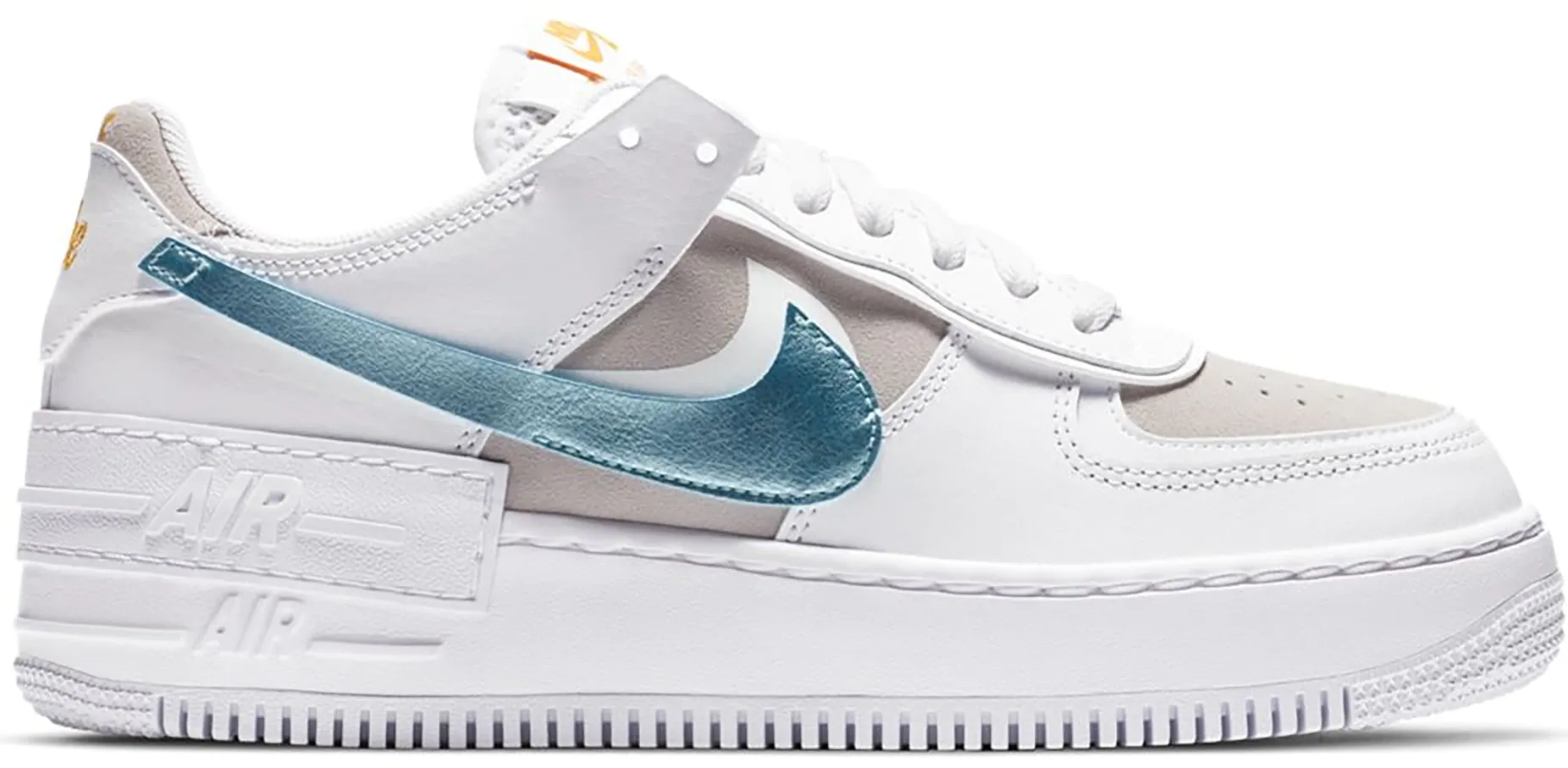 Nike Air Force 1 Shadow White Vast Grey Glacier Ice (W) Synthetic