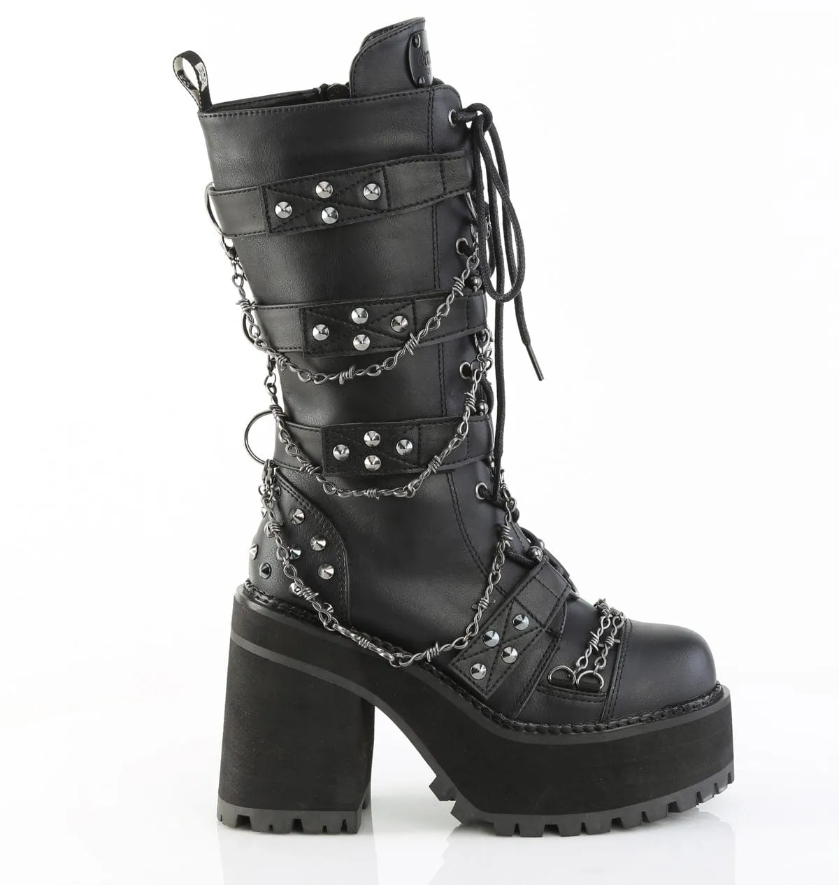 Hot Pick ASSAULT-117 Black Vegan Leather