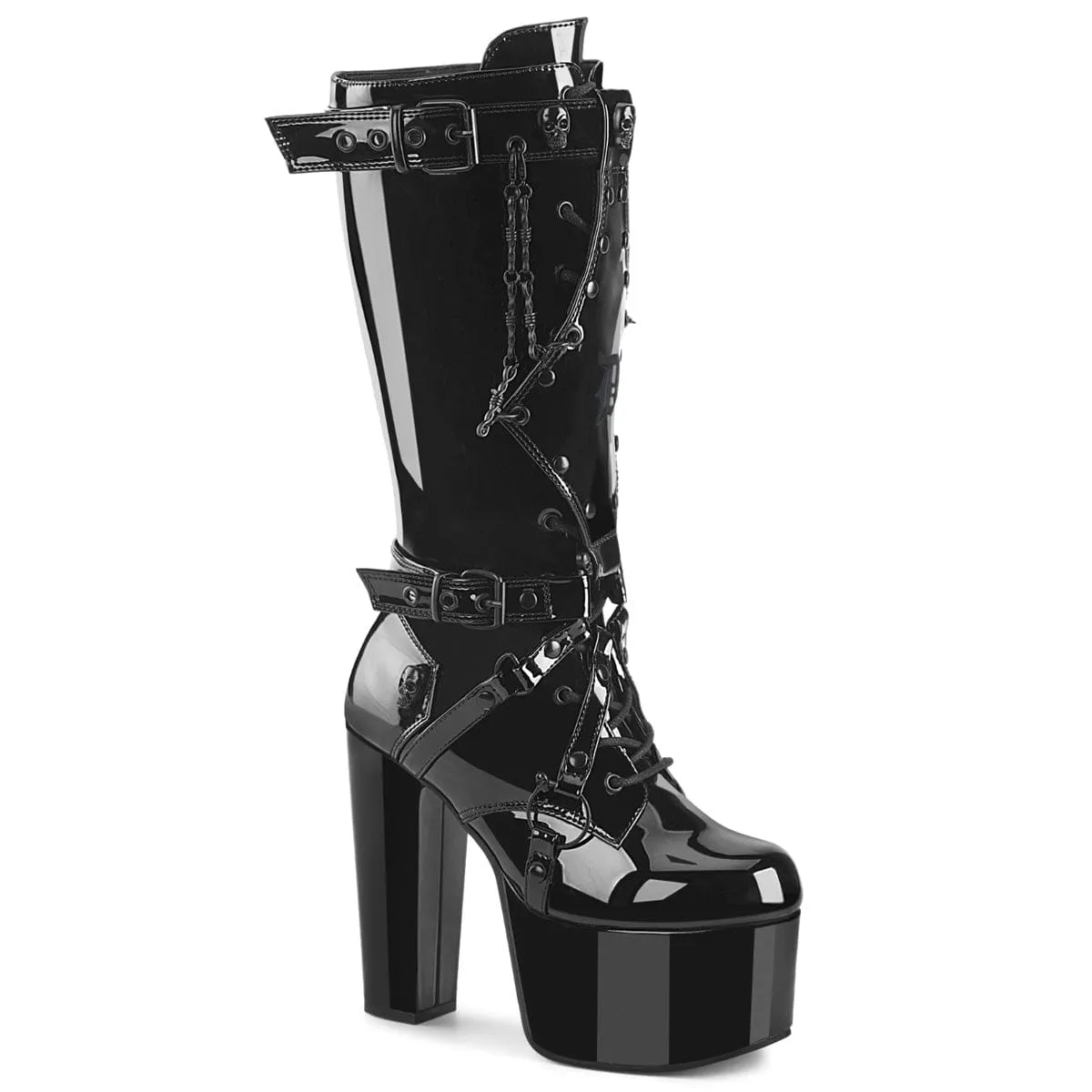 TORMENT-218 Black Patent Stylish Quick Step