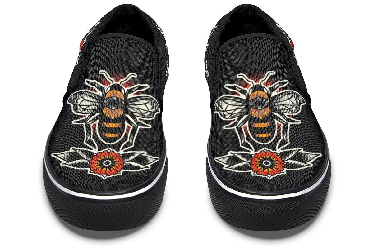 Traditional Bees Slip On Shoes Ice Grip
