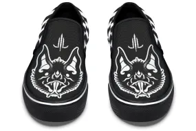 Traditional Checkered Bats Slip On Shoes Stable construction Black Edge